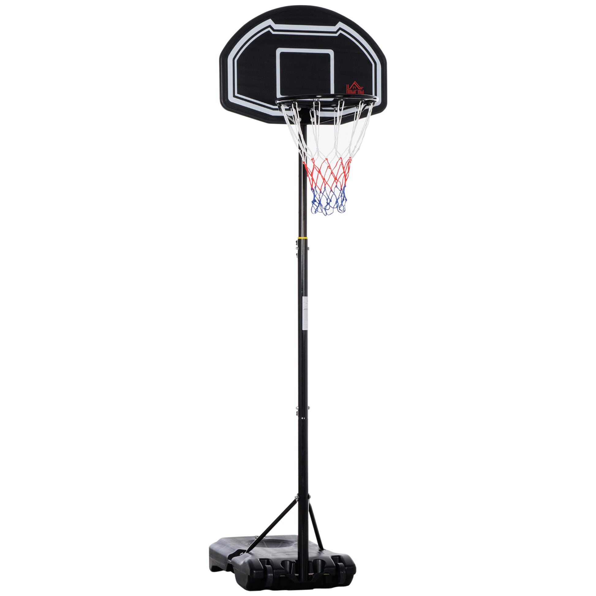 Adjustable Basketball Hoop and Stand W/ Wheels and Weight Base 1.6-2.1M