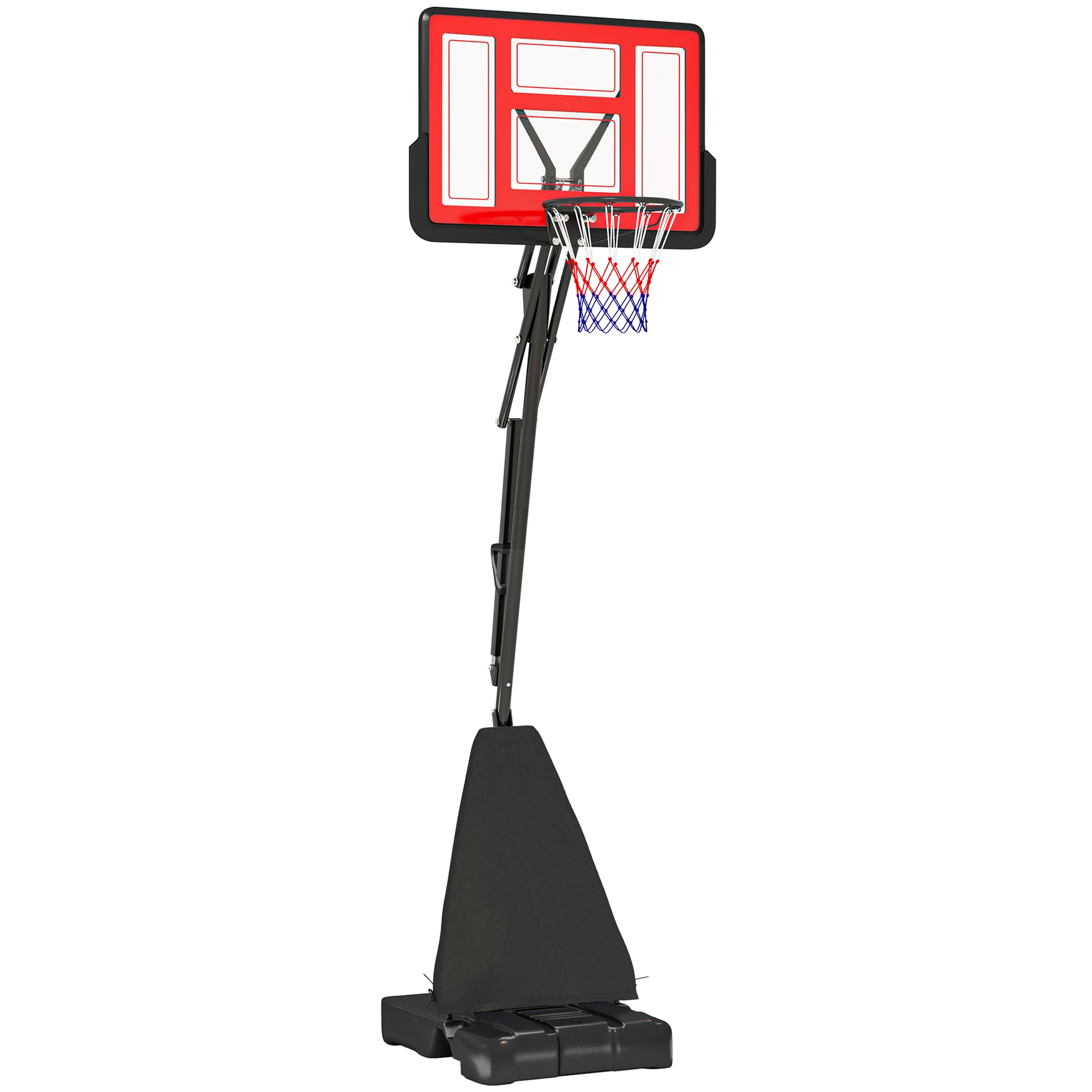 2.45-3.05M Basketball Hoop Outdoor with Rebound System and Wheels