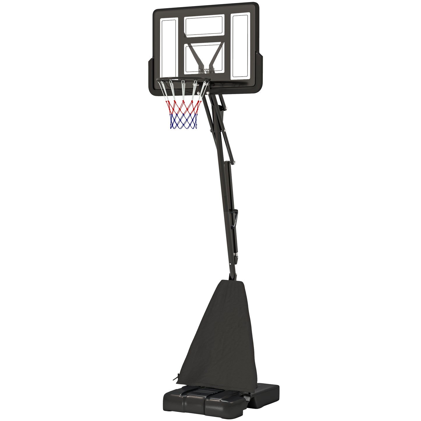 2.45-3.05M Basketball Hoop Outdoor with Rebound System and Wheels