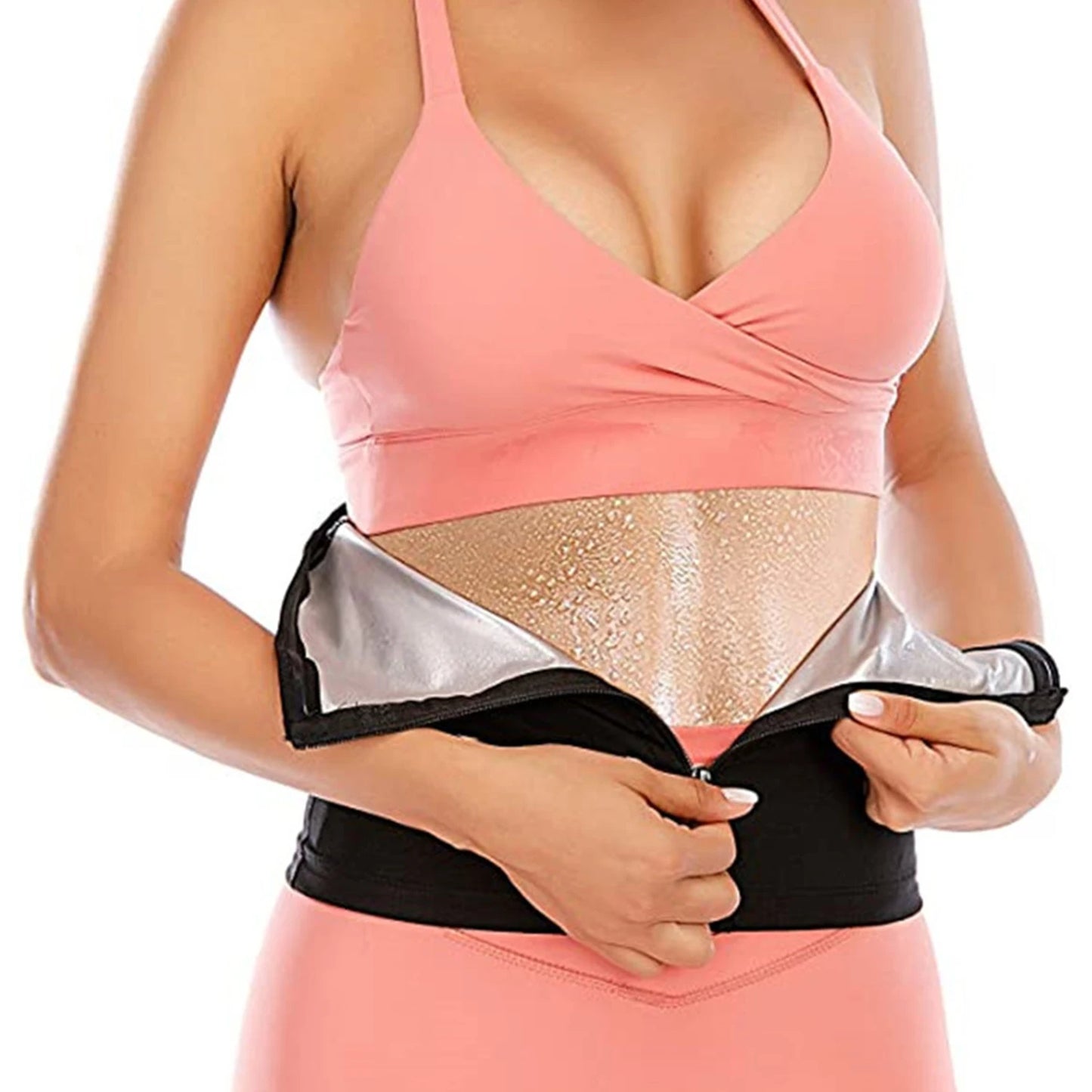 1pc Zipper Waist Slimming Belt - Fat Burning, Abdomen Control, Body Shaping Fitness